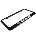 Ram 2019 Up Logo Black Real 3k Carbon Fiber Glossy Finish License Plate Frame