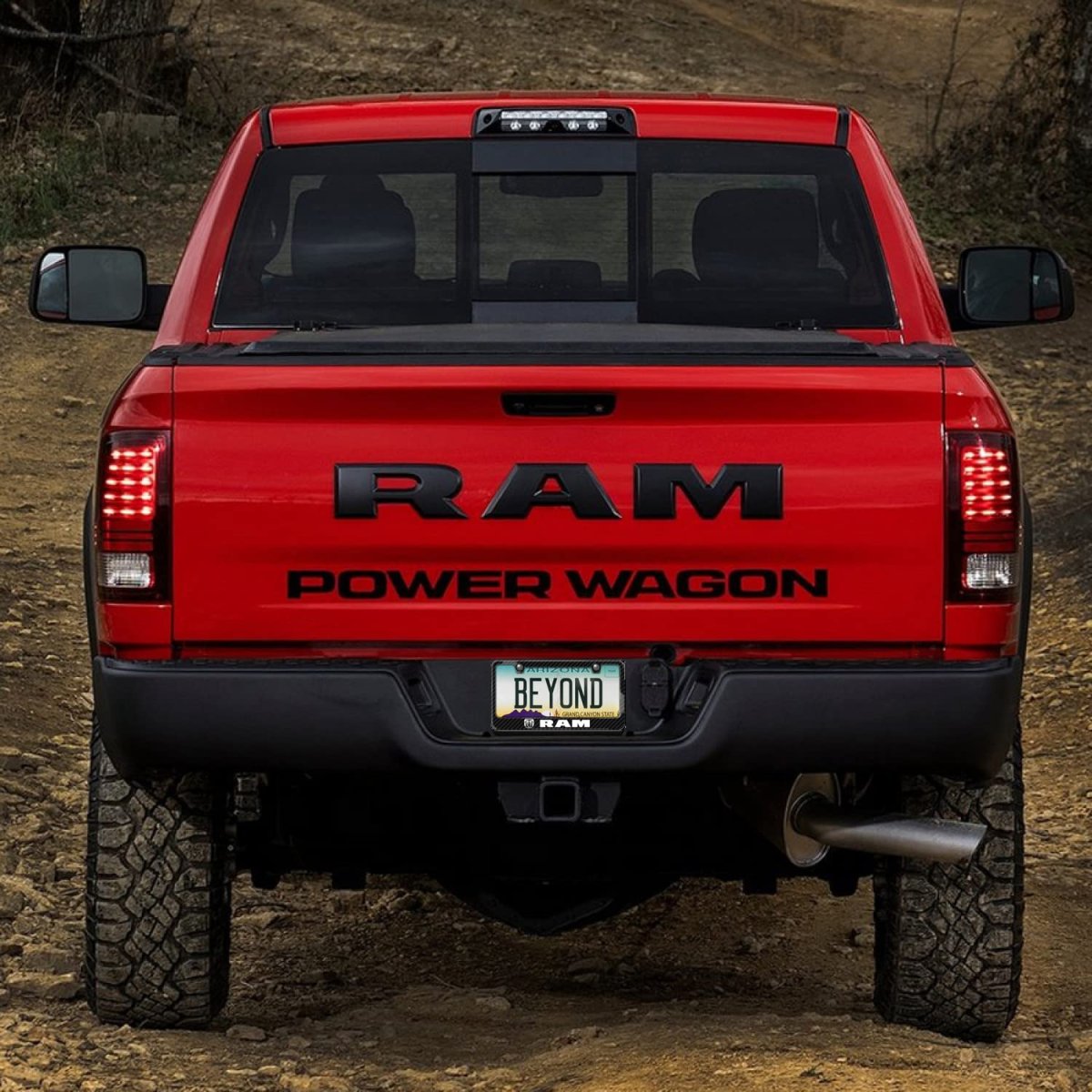 Ram 2019 Up Logo Black Real 3k Carbon Fiber Glossy Finish License Plate Frame
