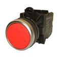 Sw-2837-202 Red Push Button Switch 22mm Flush Face Momentary With 1 No And Nc Contact Blocks Ip65 Rated 600 Volts 