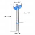 Uxcell Forstner Drill Bits 23mm Tungsten Carbide Wood Hole Saw Auger Opener Woodworking Hinge Drilling Boring Bit Cutter Blue