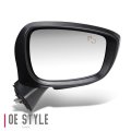 Ma1321215 Factory Style Passenger Right Side Mirror Manual Folding Power Adjust Heated Glass Turn Signal Blind Spot Detection