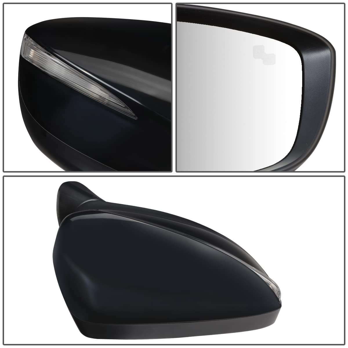 Ma1321215 Factory Style Passenger Right Side Mirror Manual Folding Power Adjust Heated Glass Turn Signal Blind Spot Detection