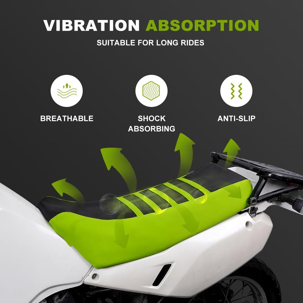 Pvc Leather Seat Cover For Klr650 2008 2018 Waterproof Anti Slip Motorcycle Protector Green Custom Fit Case