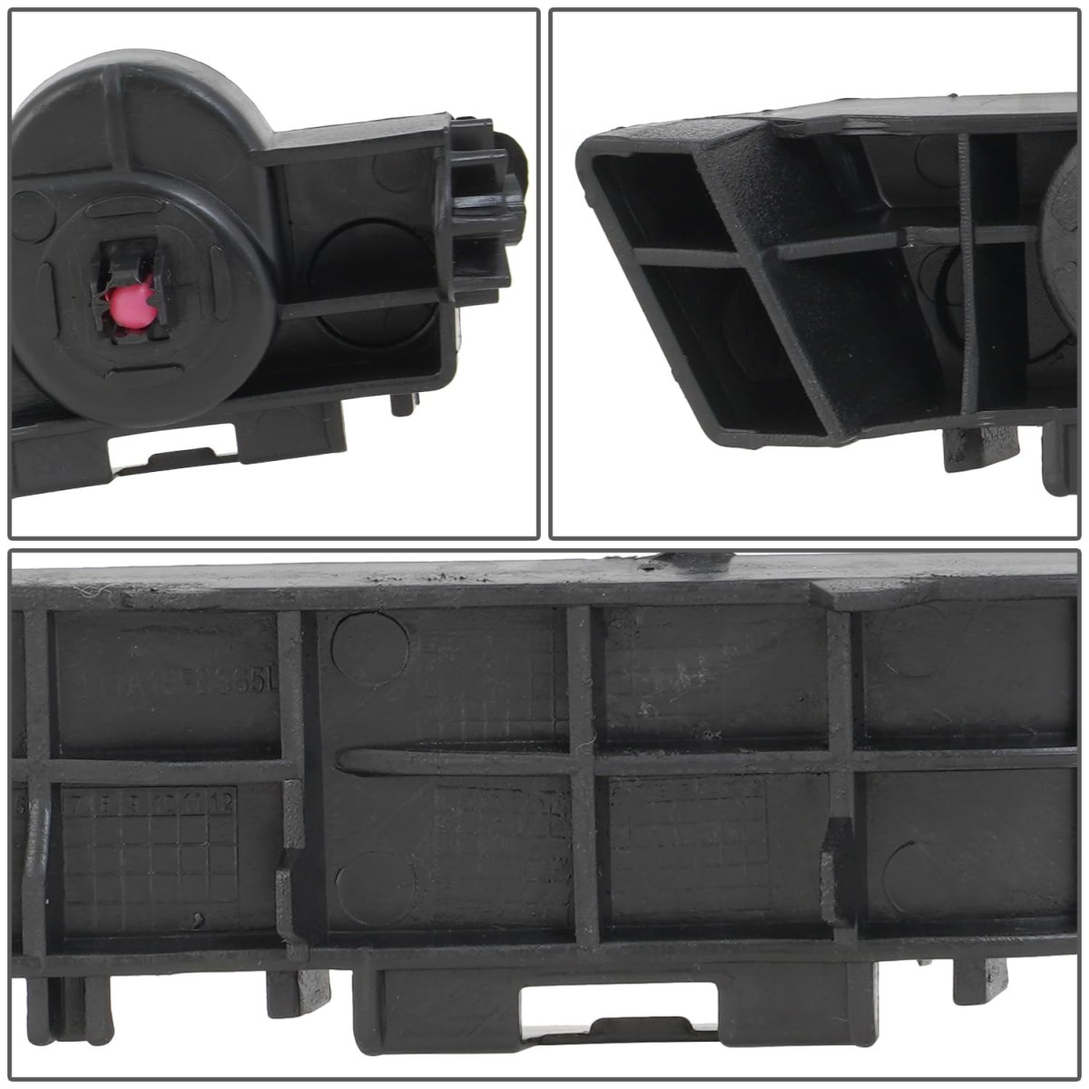 To1042130 Front Bumper Cover Support Bracket For Toyota Tacoma 2016 2023 Driver Left Side Polished Black Reinforced Abs Plastic