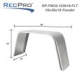 Recpro Trailer Steel Fender 16 Gauge Round And Flat Top Diamond Smooth Design Smooth 10 X 36 17