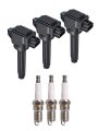 Ena Platinum Spark Plug Ignition Coil Pack Set Of 3 For Dodge Mitsubishi 2014 2015 2016 2017 2018 2019 Attitude Mirage G4 1 2l 