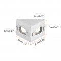 Uxcell 4set Inside Corner Bracket Gusset Kits 20x20x17mm 2020 Angle Connector For European 2020 Series Aluminum Profile Silver