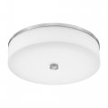 Lms Modern Flush Mount Ceiling Light 16 Large Fixtures In Brushed Nickel 2- Fixture With Drum White Acrylic Shade Dimmable 
