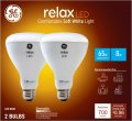 Ge Lighting Relax Led Floodlight Bulb 8 Watts 65 Watt Equivalent Soft White Hd Light Medium Base Dimmable 2 Pack