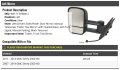 Left Driver Side Power Mirror Trailer Tow Type Textured Black With Heated Glass Manual Telescoping Folding And Turn Signal