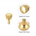 Uxcell 2pcs Knurled Thumb Screws M3x8mm Brass Shoulder Bolts Stepped Grip Knobs Fasteners For Pc Electronic Mechanical