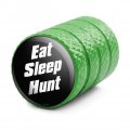 Eat Sleep Hunt Valve Stem Caps For Tire Rim Wheel Aluminum Green