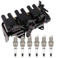 Fits 2005010 For Kia Sportage 2 7l V6 2005-2009 Hyundai Tucson 2 Ignition Coil Packs 4-pins Uf498 1 Coils With 6 Iridium Spark