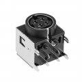 Uxcell 4pcs S-video Pcb Mount 4 Pin Din Socket Video Connector Black Din-422