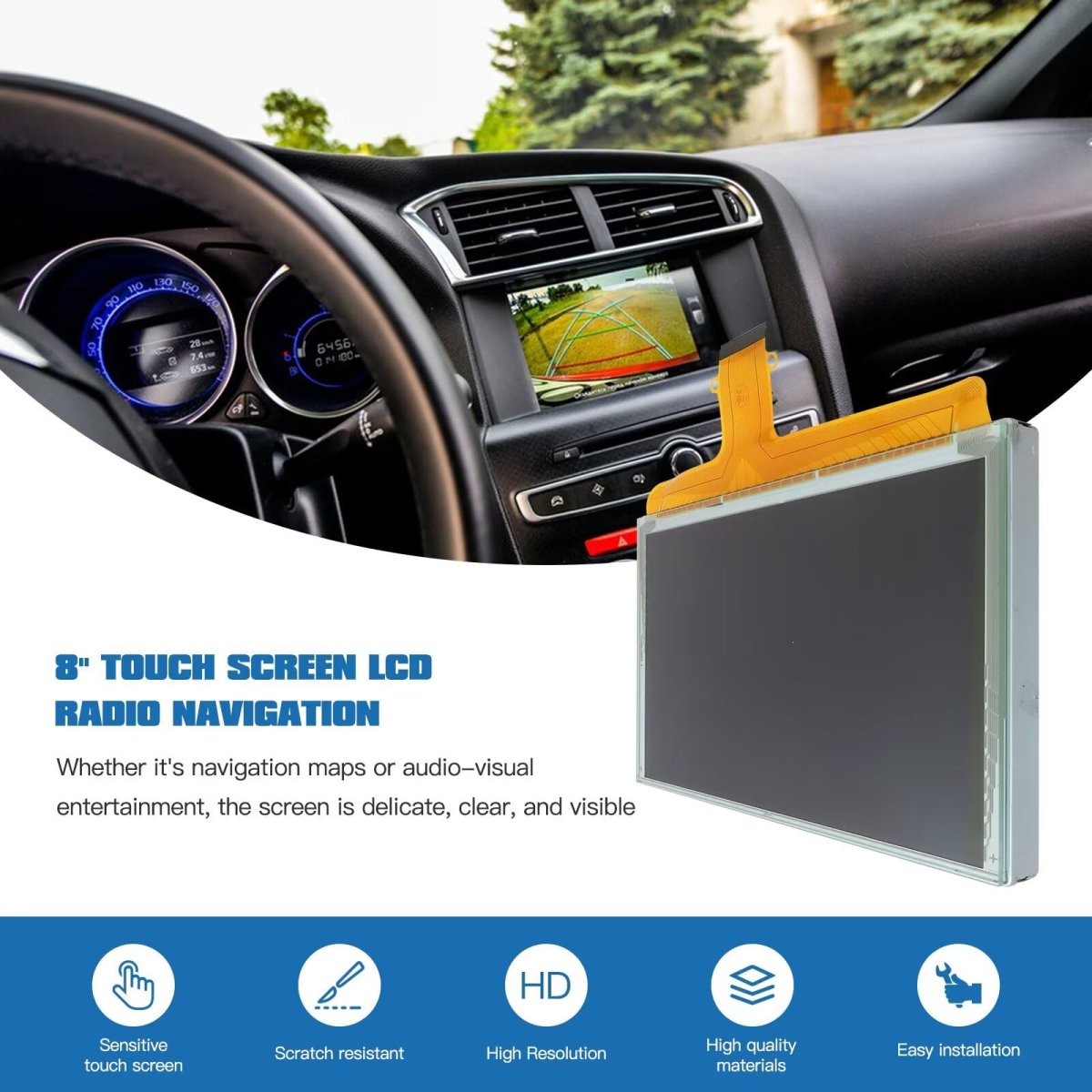 8 Navigation Screen Replacement Dj080pa-01a Direct For Chevy For G-m-c Trucks Suvs 2014-2020 Models
