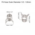 Uxcell 10pcs 5mm Spring Band Type Action Fuel Silicone Vacuum Hose Pipe Clamp Low Pressure Air Clip Nickel Plated