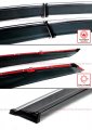 Premium Chrome Trim Smoke Tinted Window Visor Rain Guard Deflectors W Clips Compatible For 2023 2024 Honda Accord Lx Ex Ex-l