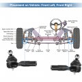 X Autohaux 2pcs Front Outer Tie Rod End Links Steering Suspension Kit For Infiniti I30 I35 Nissan Altima Maxima 240sx Es3438