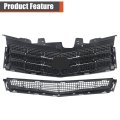 Front Bumper Grille Upper And Lower Mesh 2pcs Replacement For Cts 2008-2011 25896041 25896043