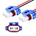 2pcs 9005 9006 9012 9145 H10 Ceramic Plug High Temperature Female Wiring Harness Socket Adapters For Headlights Fog Lamps 14awg 