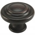 Cosmas 25 Pack 9971orb Oil Rubbed Bronze Cabinet Hardware 3-ring Round Knob 1-1 4 Inch Diameter 