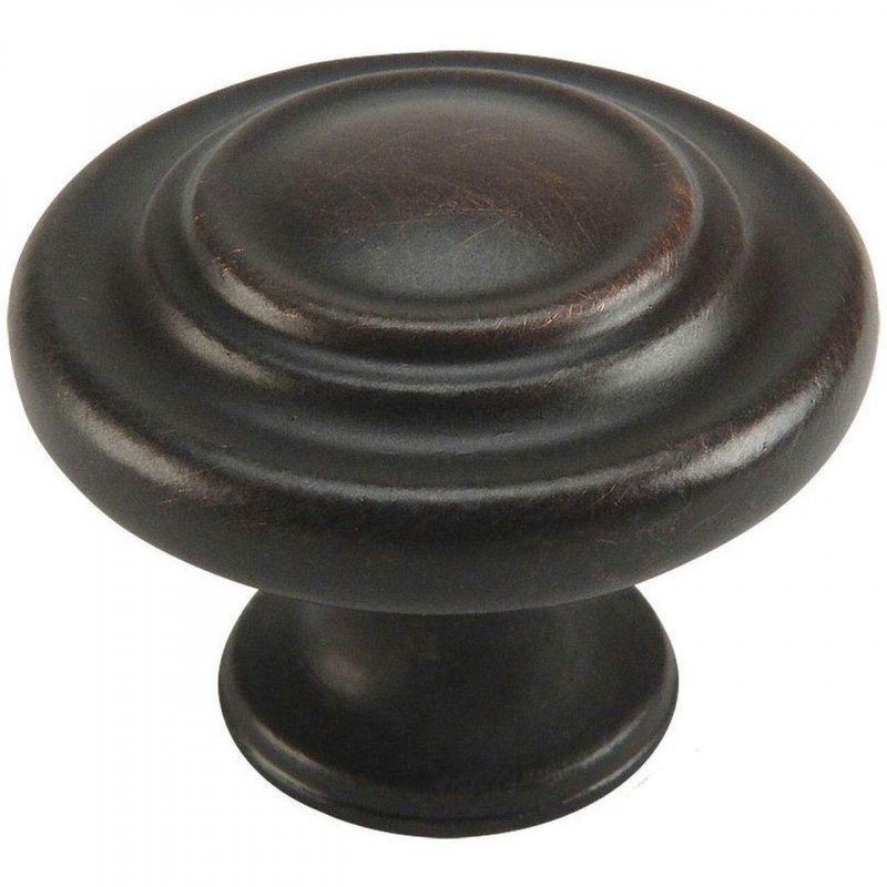 Cosmas 25 Pack 9971orb Oil Rubbed Bronze Cabinet Hardware 3-ring Round Knob 1-1 4 Inch Diameter