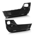 Front Bumper Fog Light Cover For Gmc Terrain Denali 2022 2023 2024 Gloss Black Abs Left And Right Side Pair 