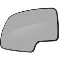 Driver Side Door Mirror Glass Assembly For Chevy Avalanche 1500 2500 2002 2006 Power Flat Heated Non Towing With Backing Plate 