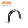 Uxcell 12pcs 69mm 2-3 4 Cable Clamp Rubber Pipe Strap Cushioned 304 Stainless Steel Hose U Shape Metal Tube Holder For Wire