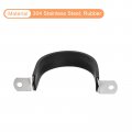 Uxcell 12pcs 69mm 2-3 4 Cable Clamp Rubber Pipe Strap Cushioned 304 Stainless Steel Hose U Shape Metal Tube Holder For Wire