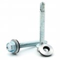1 4 Zinc Plated Hex Head Roofing Screws With Sealing Washer Self Drilling 1 4 X 2 Qty 250 