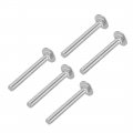 Uxcell Carriage Bolts Neck Bolt Round Head Square 304 Stainless Steel M6x55mm 5pcs