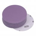 Uxcell 20pcs 3-inch Purple Sanding Discs 400 Grits Hook And Loop Professional Aluminum Oxide Sand Paper Wet Dry Polish For Wood