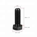 Uxcell M10x30mm Hex Head Screw Bolts Fastener Grade 8 Carbon Steel Black 5pcs