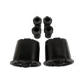Leaf Spring Bushing Kit For Dodge Grand Caravan 2001 To 2007 Rear Upper And Lower Pair Black Rubber With 2 Pivot 4 Shackle 