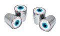 Elektroplate Eyeball Valve Stem Cap Universal Bright Chrome 4-pack 