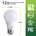 40 Watt Equivalent Led Light Bulbs 3000k Soft White 6 Watts Non Dimmable A19 Shape E26 Base 450 Lumens 12 Pack