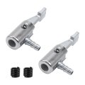 Auceli 2pcs 1 4 Inch Lock On All Metal Air Chuck Inflation Pump With Hose Clamp Mini Compressor Portable Tire Inflator Nozzle 