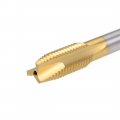 Uxcell Spiral Point Plug Threading Tap M10 X 1 5 Ground Threads H2 3 Flutes High Speed Steel Hss 6542 Titanium Coated Metric
