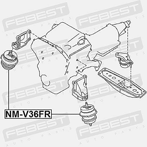 Front Engine Mount Hydro Febest Nm-v36fr 11220-1ba0a
