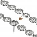 Uxcell 15pcs Upholstery Tacks Strips 1meter Flower Decorative Nail Trims For Sofa Headboard Chair Furniture With Nails 11mm
