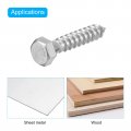 Uxcell Hex Head Lag Screws Bolts 10pcs 3 8 X 2 304 Stainless Steel Partial Thread Wood