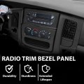 Center Dash Radio Bezel Trim Panel W Storage For Dodge Ram 1500 2002-2005 Fits 2500 3500 2003-2005 Black