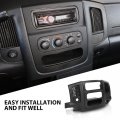 G-plus Center Dash Radio Bezel Trim Panel W Storage Compatible With Dodge Ram 1500 2002-2005 Fits 2500 3500 2003-2005 Black