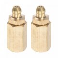 Brass Straight Grease Fitting M10 X 1mm Thread Hydraulic Accessories 2pcs 