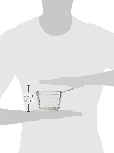 American Metalcraft Frys443 Stainless Steel Square Fry Baskets 4-inch Silver