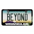 Ipick Image Made For Jeep Wrangler Green Stripe Black Metal License Plate Frame
