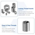 50pcs Wire Thread Inserts M5 X 0 8 2 5d 12 5mm Metric 304 Stainless Steel Helical Type Coiled Repair Kit Screw Threaded Sleeve