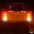 True Mods 2pc 4 Round Clear White Led Trailer Tail Lights Dot Certified Grommet Plug Included Ip67 Waterproof Reverse Back Up