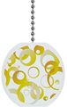 Yellow Circles Pattern Solid Ceramic Fan Pull 